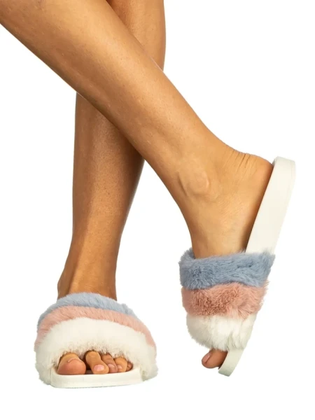 Дамски чехли Drima бели