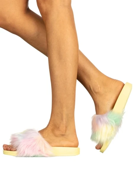 Дамски чехли Clorys жълти