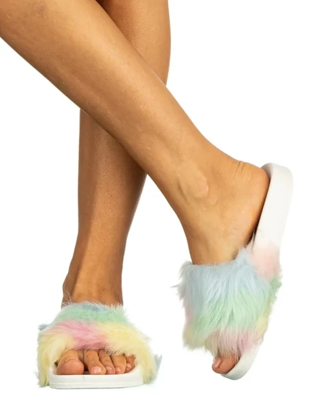 Дамски чехли Clorys бели