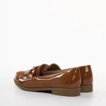 Дамски мокасини камел от еко кожа  Jevi