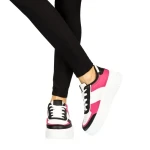 Дамски спортни обувки Biona бели с розово