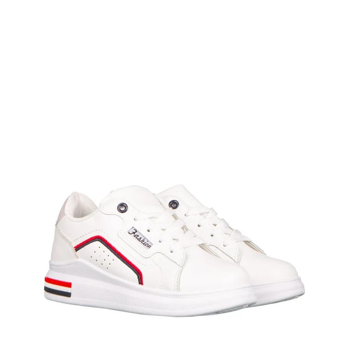 Детски спортни обувки бели  от еко кожа  Hertena