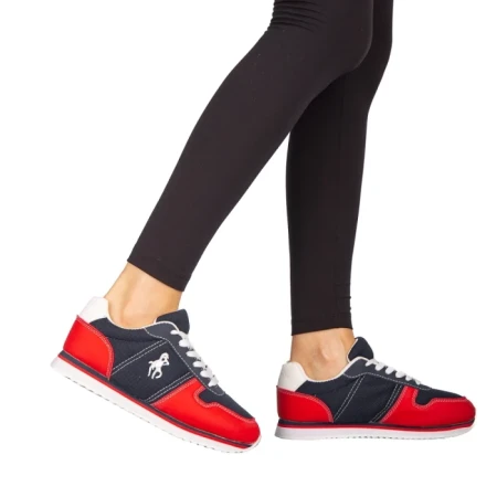 Дамски спортни обувки Corny сини с червено