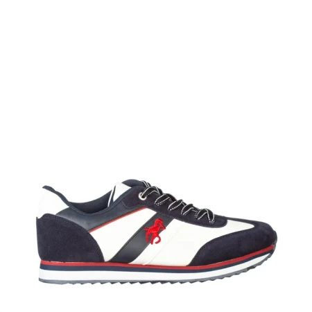 Мъжки спортни обувки Asitt бели със синьо