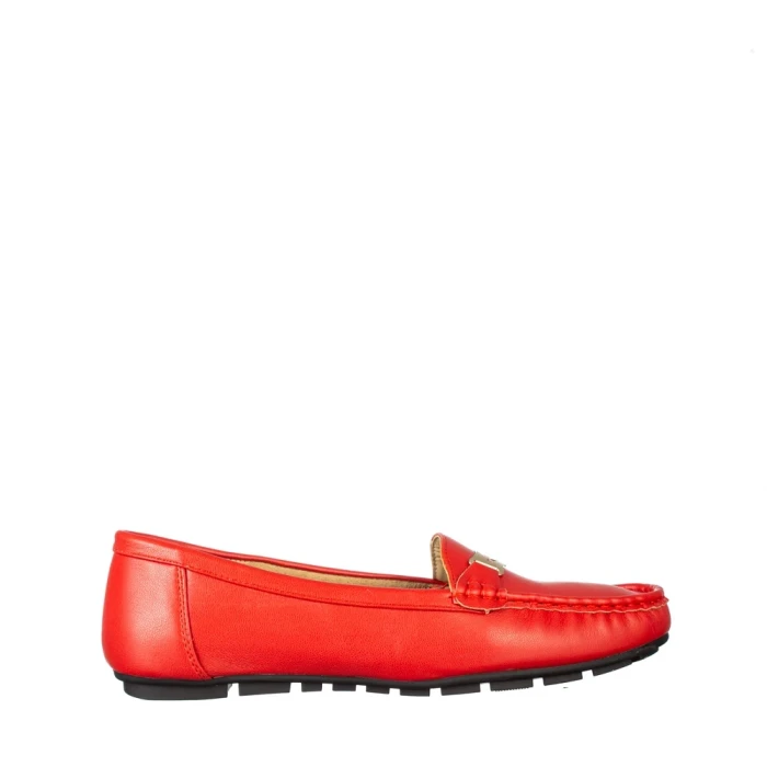 Дамски мокасини Ferla червени