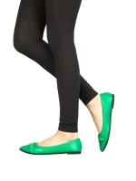 Дамски балерини Omiza зелени