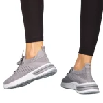 Дамски спортни обувки  сиви  от текстилен материал  Moretti