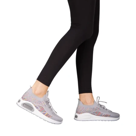 Дамски спортни обувки  сиви  от текстилен материал  Ikel