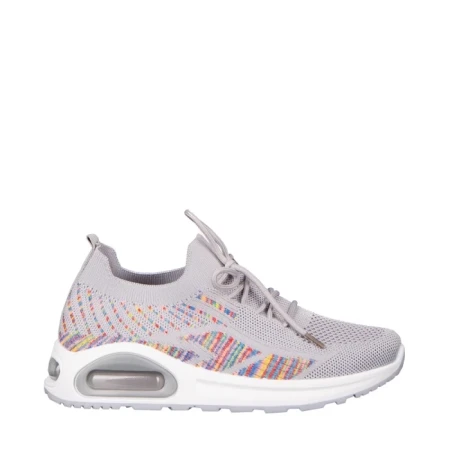 Дамски спортни обувки  сиви  от текстилен материал  Ikel