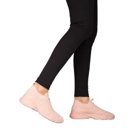 Дамски спортни обувки розови  от текстилен материал  Flove