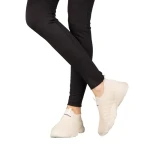 Дамски спортни обувки бежови  от текстилен материал  Flove