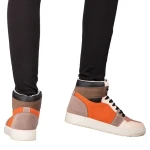 Дамски спортни обувки оранжеви  от еко кожа Aсиви sha