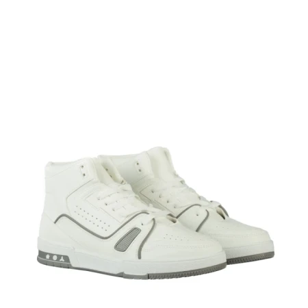 Мъжки спортни обувки бели  от еко кожа  Lionari