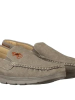 Мъжки мокасини сиви  от еко кожа Tope