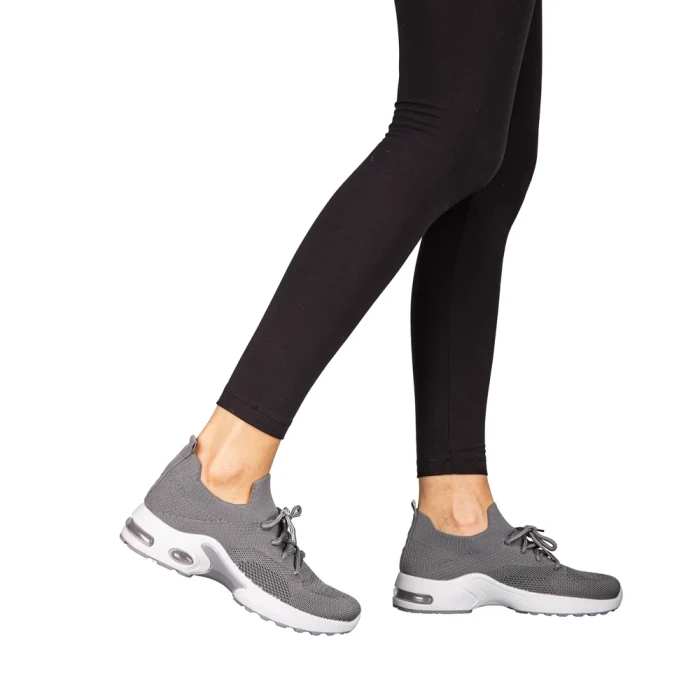 Дамски спортни обувки  сиви  от текстилен материал  Fepa