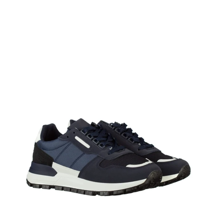 Мъжки спортни обувки сини  от текстилен материал  Aiman