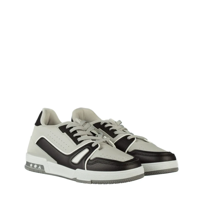 Мъжки спортни обувки сиви  от еко кожа Mezon