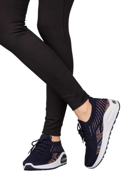 Дамски спортни обувки  сини  от текстилен материал  Ikel