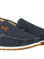 Мъжки мокасини сини  от еко кожа Sambe