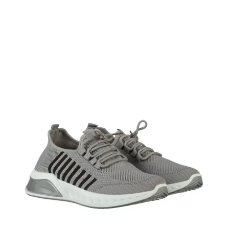 Мъжки спортни обувки сиви  от текстилен материал  Dulis