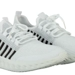 Мъжки спортни обувки бели  от текстилен материал  Dulis