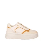 Дамски спортни обувки бежови  от еко кожа  Medar