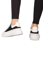 Дамски кецове черни от текстилен материал  Abon