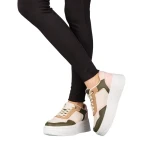 Дамски спортни обувки  зелени от еко кожа  Medar