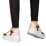 Дамски спортни обувки  зелени от еко кожа  Medar