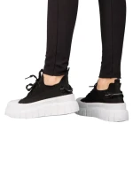 Дамски кецове черни от текстилен материал  Pope