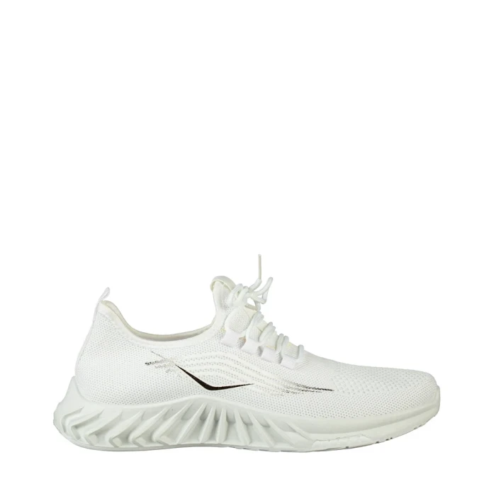 Мъжки спортни обувки бели  от текстилен материал  Stroben