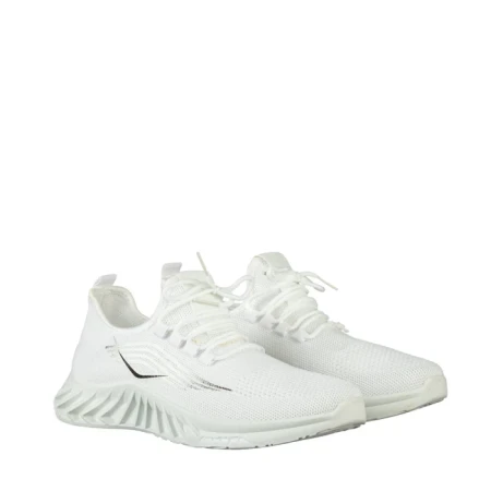 Мъжки спортни обувки бели  от текстилен материал  Stroben