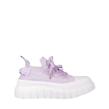 Дамски кецове лилави  от текстилен материал  Pope