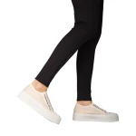 Дамски кецове бежови  от текстилен материал  Tranta