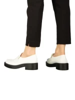 Дамски мокасини бели  от еко кожа  Pertina