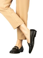 Дамски мокасини черни от еко кожа  Dineb