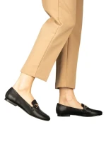 Дамски мокасини черни от еко кожа  Dineb