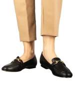 Дамски мокасини черни от еко кожа  Dineb