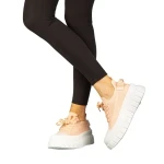 Дамски кецове  розови  от текстилен материал  Pope