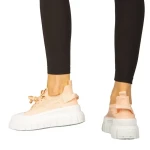 Дамски кецове  розови  от текстилен материал  Pope