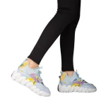 Дамски спортни обувки черни от еко кожа и текстилен материал Gingero