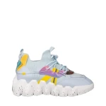 Дамски спортни обувки черни от еко кожа и текстилен материал Gingero