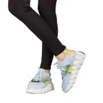 Дамски спортни обувки черни от еко кожа и текстилен материал Gingero