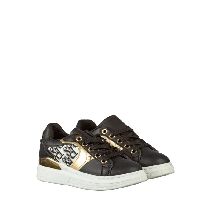 Детски спортни обувки черни от еко кожа  Denva