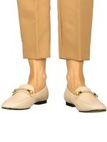 Дамски мокасини бежови  от еко кожа  Namari