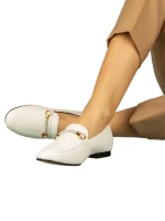 Дамски мокасини бели  от еко кожа  Namari