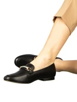 Дамски мокасини черни от еко кожа  Namari