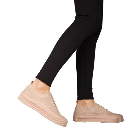 Дамски кецове  розови  от текстилен материал  Stere