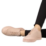 Дамски кецове  розови  от текстилен материал  Stere