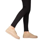 Дамски кецове каки от текстилен материал  Stere